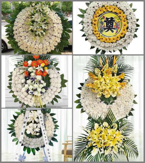 广东肇庆市广宁县古水镇三坑村花圈速递